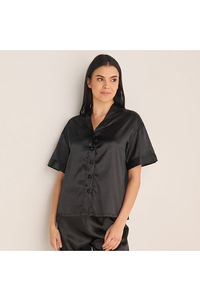 FAV V-neck Top with Short Sleeves and Elasticated Pyjama Set