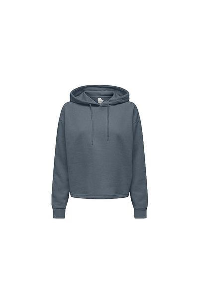 ONLY Onpcomfort Ls Brush Hood Swt Women's Sweatshirts 15294219 - Stormy Weather