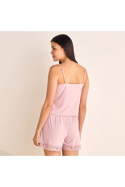 FAV Lace Camisole Top and Elasticated Shorts Set