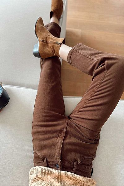 ByCukurovaFrango Vintage Soul Mom Fit - Класически тъкани панталони