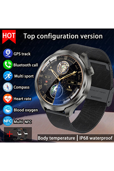 Choice ساعة بوكسينغ الذكية للرجال، بشاشة عالية الدقة 1.85 بوصة وحزام شبكي أسو...