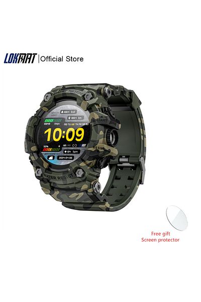 Choice Green LOKMAT ATTACK-GT Upgrade Sport Smart Watch Waterproof Bluetooth Calls Rugged Smartwatches Flas