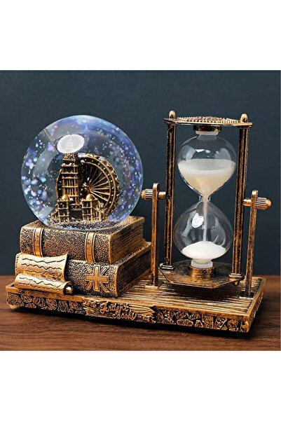 hediyesahibi Kişiye Özel Eyfel Kulesi Kulesi Işıklı Sulu Kar Küreli Kum Saati Hediyelik Kum Saati-karışık