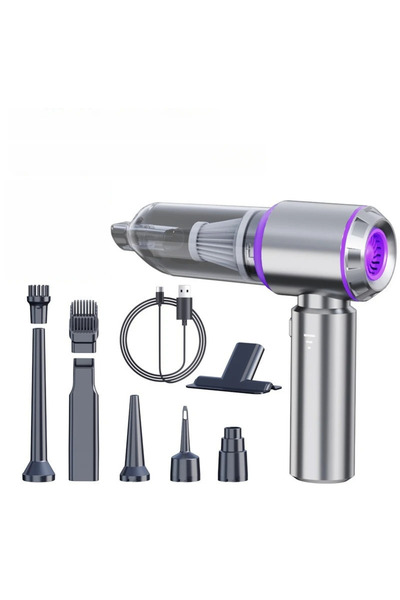 Choice3 Purple Car Vacuum Cleaner High Power Portable Handheld Wireless Brush...