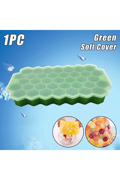 Choice 1PCs Honeycomb Silicone Ice Tray - 37 Grids Hexagonal Ice Cube Mold For Perfectly Shaped Ice Cubes A