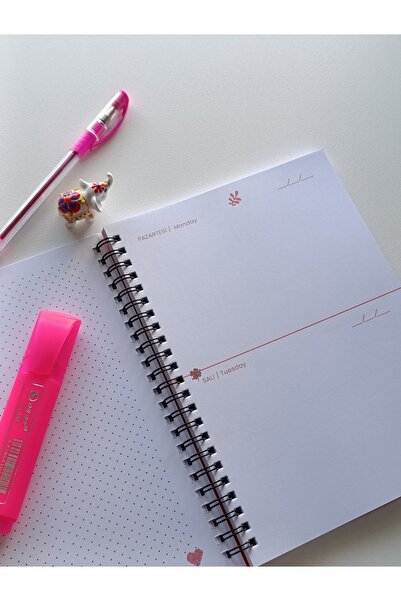 namaviga notebook A5 Spiralli Süresiz Haftalık Planlayıcı Manifest Ajanda