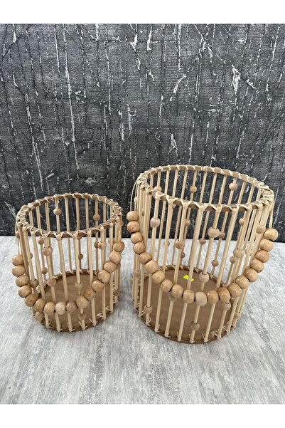 Vestora Şamdan & Mumluk Bambu Çubuk Fener Sepet Seti