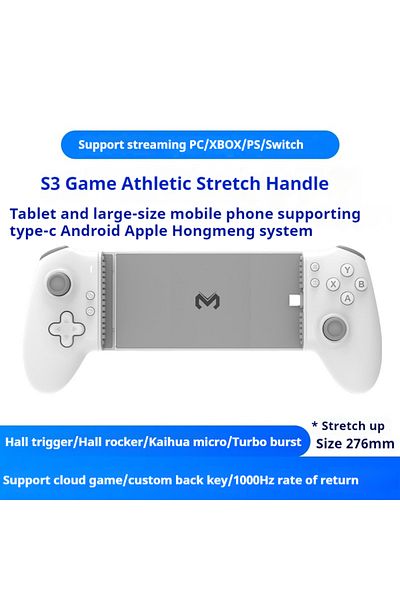 Choice B Memo S3 Gamepad Type-C Mobile Phone Controller Hall Effect Stretching Handle Stick Joystick Andro.