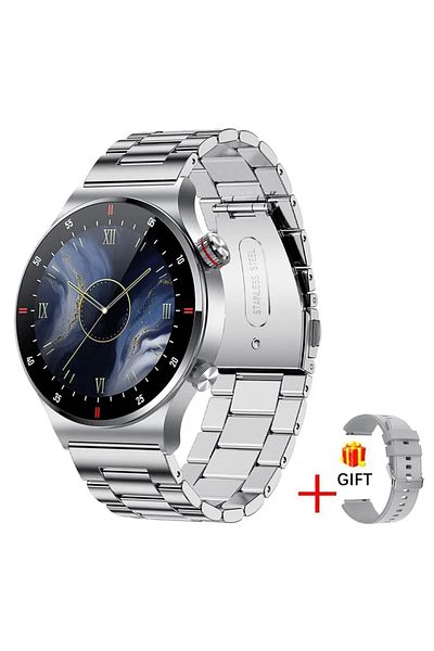 Choice steel silver LIGE ECG+PPG Bluetooth Call Smart Watch Men 2024 Sports Smart Bracelet NFC Waterproof C