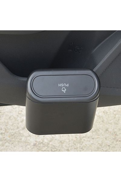 Choice Car Trash Bin Hanging Vehicle Garbage Dust Case Storage Box Plastic Pressing Square Trash Can Typ...