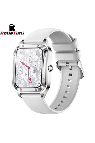 Choice White 1.57Inch Top Luxury Smart Watch Women Bluetooth Call Blood Pressure Heart rate Sleep Health Mo