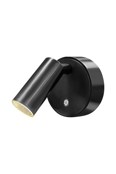 Choice Black Mini Rechargeable Wall Light Black White Simple Three Color Adjustable Bedroom Bathroom Doorwa