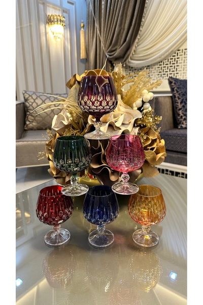 Bohemia Renkli Kahve Yanı Su Bardağı