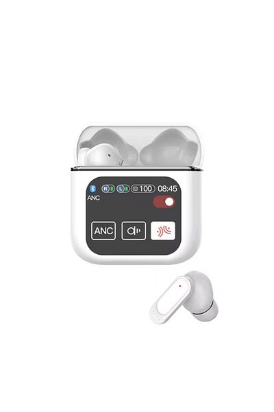 Choice WHITE SE60 Wireless Earphones Bluetooth 5.4 LED Display Gaming Headset Sport Headphones HIFI Sound L