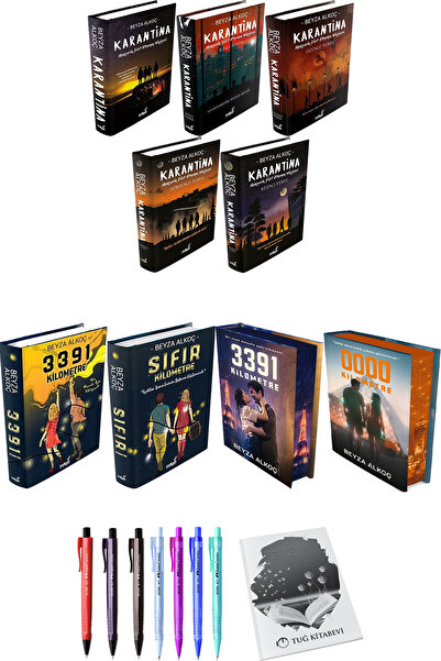 İndigo Kitap Karantina 5li Set Ciltli Beyza Alkoç ve 3391 Kilometre Sıfır Kil...