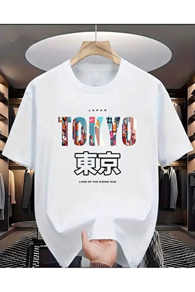VESTIR BIEN Tokyo Printed White 100% Cotton T-Shirt