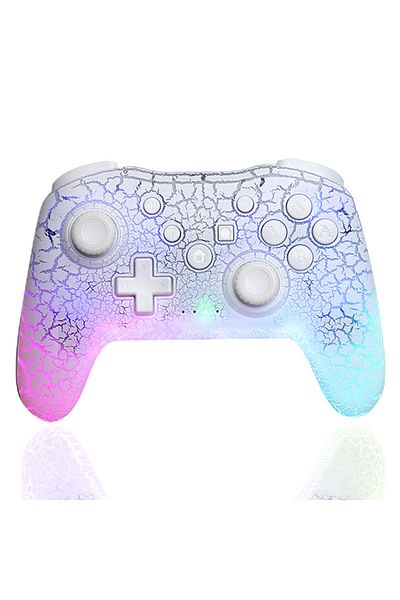 Choice white GAMINJA RGB Wireless Gamepad CRACK PROCESS For Nintendo Switch TV Box PS3 Joystick Controller