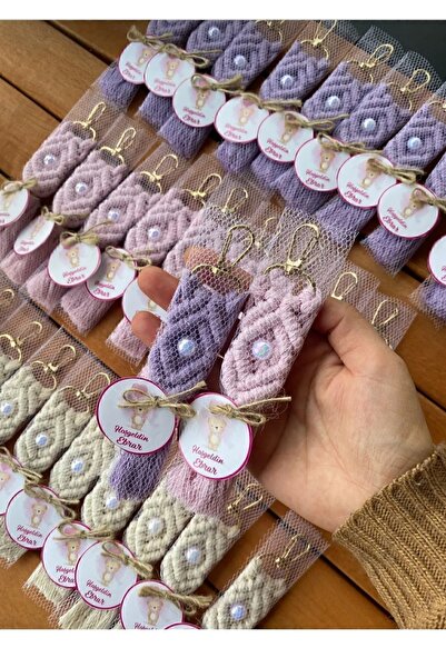 Sude Design Makrome Anahtarlık Pembe Ve Mor 10 Adet