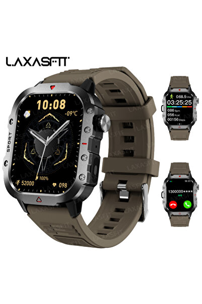 Choice ساعة LAXASFIT الذكية للرجال مزودة بمصباح LED وبلوتوث ومكالمات رياضية و...