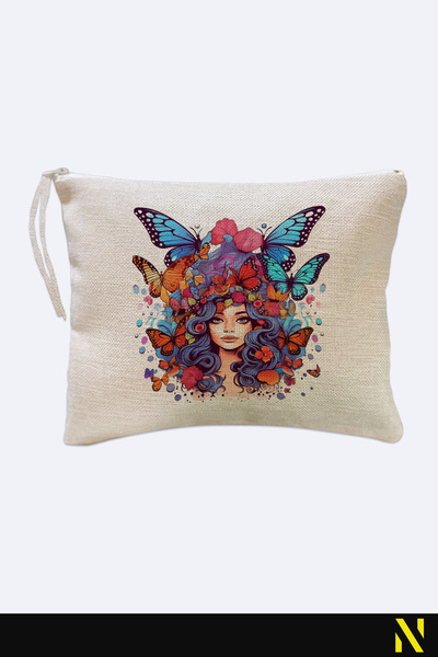 nilizma Women's Patterned Linen Handbag