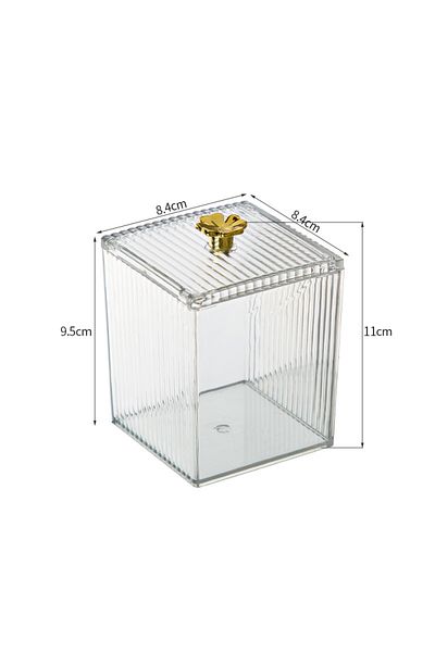 Choice single box Transparent Acrylic Cotton Swab Storage Box Desktop Dust-Proof Makeup Removal Cotton Lips