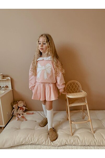 YİGİT BUTİK Yigit Boutique Πουκάμισο γιακά Πλισέ Κοριτσίστικη Φούστα