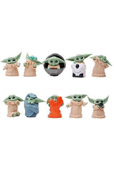 sofun Baby Yoda 10Lu Set 10 Adet Figür Biblo