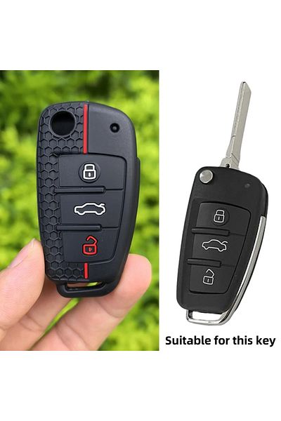 Choice Red Silicone Key Case Cover Shell for Audi A4 B7 A6 C6 4f 8v A3 8p A1 A3 Accessories Auto Remote Key