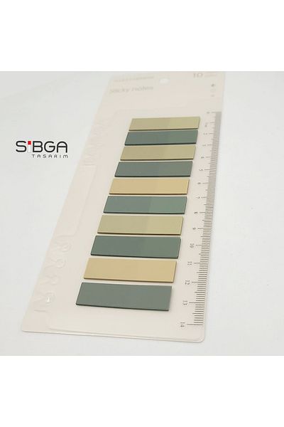 sibga tasarım Transparent Colored Post-It Note Paper - 200 Sheets Bookmark Sticker