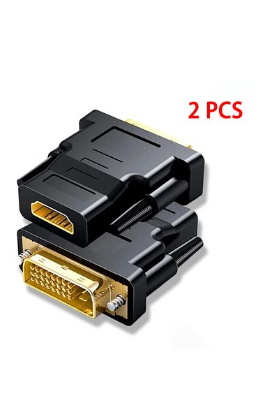 Choice <=0.5m 2 PCS 1080P DVI to HDMI-Compatible Cable Adapter DVI Male to Female Bi-directional Connector