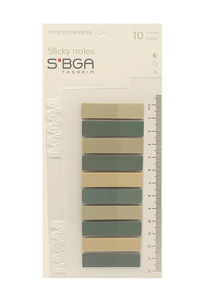 sibga tasarım Transparent Colored Post-It Note Paper - 200 Sheets Bookmark Sticker