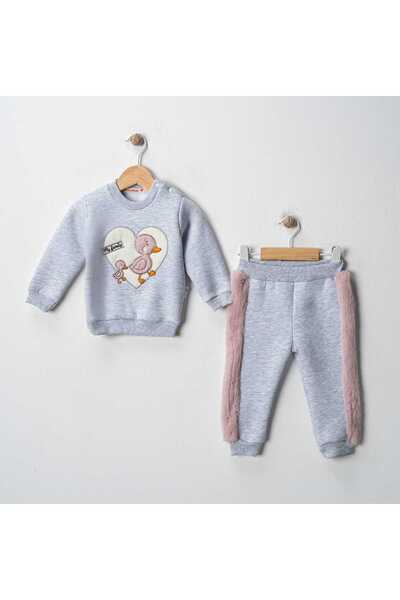 MyPrettyBaby Plush Duck Embroidered 3 Thread Baby Girl Bottom and Top Set