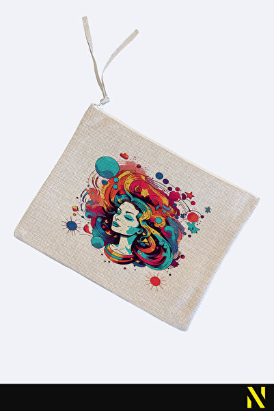 nilizma Women's Patterned Linen Handbag