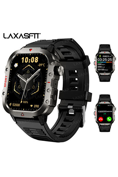 Choice ساعة لاكساسفيت الرياضية الذكية للرجال H11-أسود، شاشة 1.71 بوصة، قياس ن...