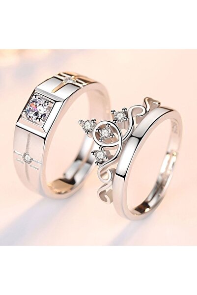 Choice resizable RI23Y0238 Luxury Zircon Couple Paired Rings For Women Men Ex...