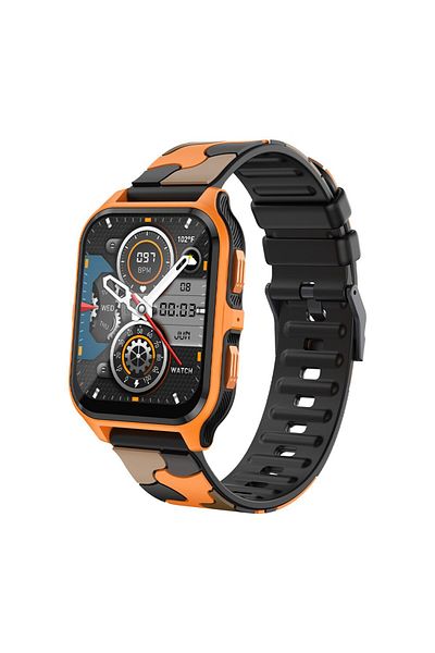 Choice Camouflage Orange Colmi P73 1.9" Outdoor Military Smart Watch Men Bluetooth Call Smartwatch For Xiao