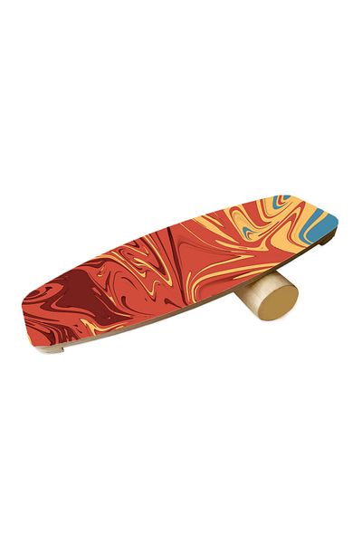 wudie Wooden Printed Balance Board Rocket Balance Board Rocket Gym Board