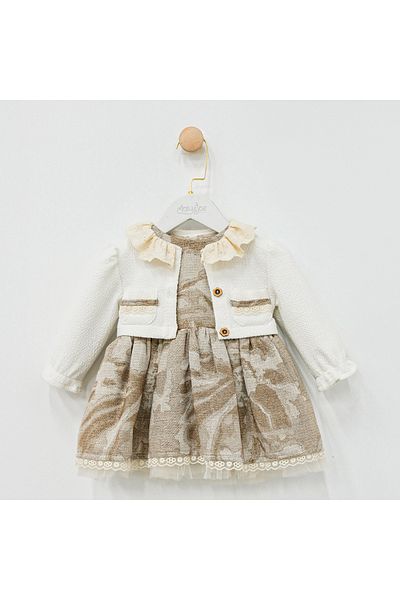 ministok Milano Bolero Ruffle Collar Baby Girl Dress