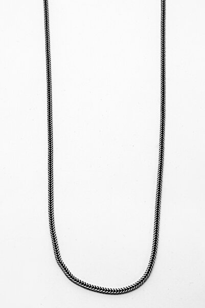 oya silver İnce Tilki Kuyruğu Gümüş Zincir Kolye 46CM