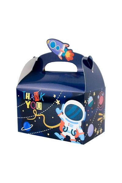 Choice 16x9.6x9.6cm mixed color-12pcs 12PCS Outer Space Astronaut Party Favors Bags with Stickers candy tre