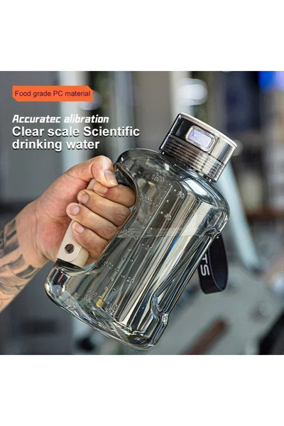 Choice زجاجة مياه رياضية محمولة غنية بالهيدروجين بسعة 1.5 لتر باللون الأسود، ...