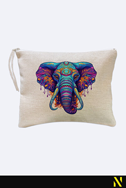 nilizma Elephant Patterned Linen Handbag
