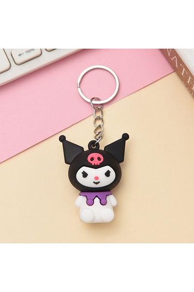 Choice Kuromi Sanrio Hello Kitty Keychain Kawaii Kuromi Doll Cartoon Anime My Melody Car Key Chain Cinnamor
