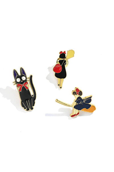 Choice XZ2350 3 قطع بروش على شكل قطة سحرية على شكل حيوان فتاة كرتونية دبوس مط...