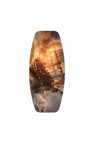 wudie Wooden Printed Balance Board Rocket Balance Board Rocket Gym Board
