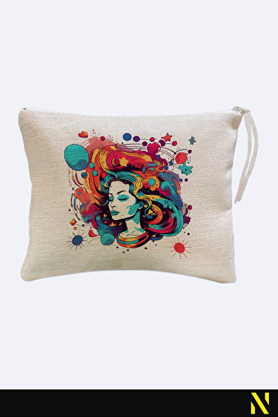 nilizma Women's Patterned Linen Handbag