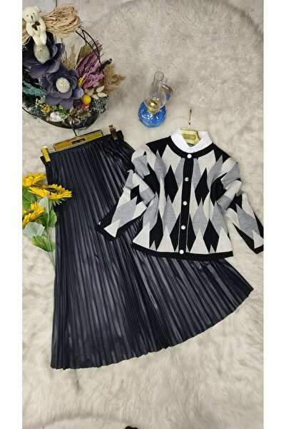 Mintaş Baklava desen triko hırka