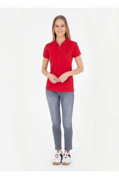 U.S. Polo Assn. Tricou de damă slim fit cu guler polo U.S. Polo assn
