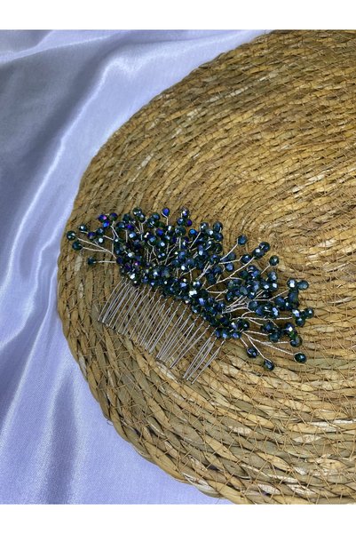 Butik Handmade Crystal Stone Hair Accessory Engagement Promise Henna Bridal Crown