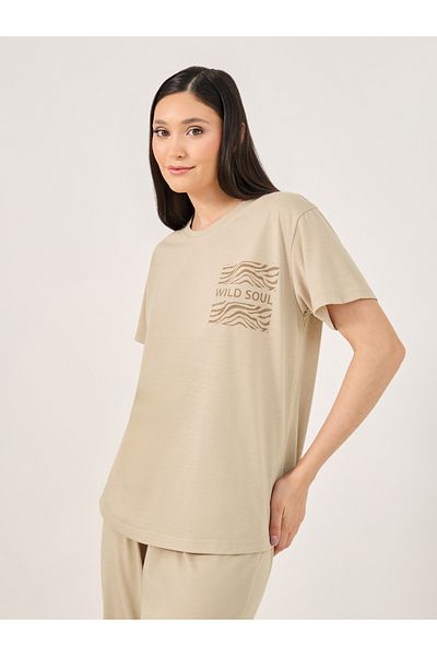 Styli Wild Soul Graphic T-Shirt and Cuffed Pyjama Set
